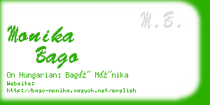monika bago business card